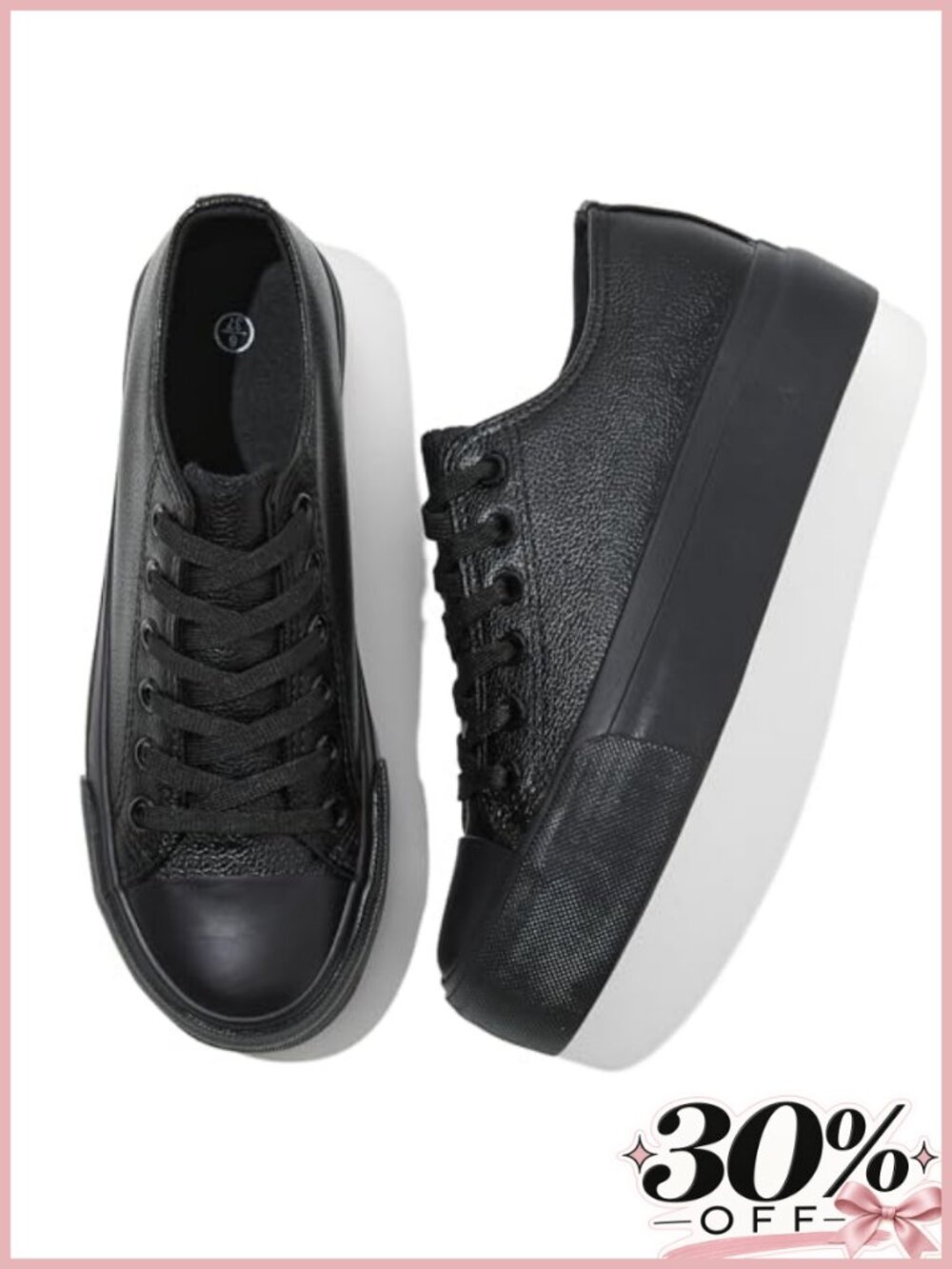 Rominz Women's Platform Sneakers PU Leather Tennis Shoes